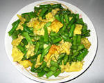 豆角炒鸡蛋