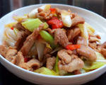 大葱炒肉片