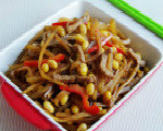黄豆炒咸菜肉丝