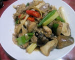 草菇炒肉丝