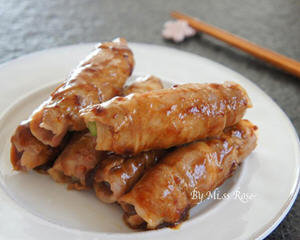 香煎芦笋肉卷