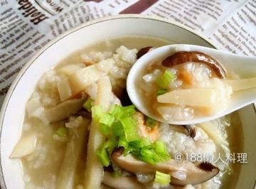 竹笋香菇肉丝粥