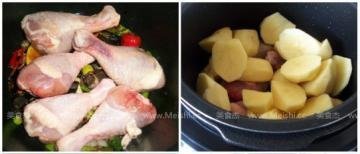 鸡腿炖土豆