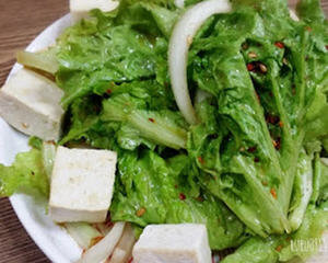 凉拌豆腐生菜