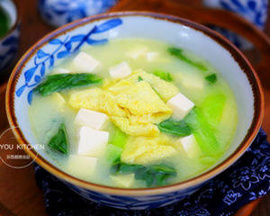 小白菜豆腐鸡蛋汤