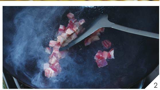 菠菜玉米炒猪肉2