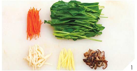 胡萝卜炒菠菜1