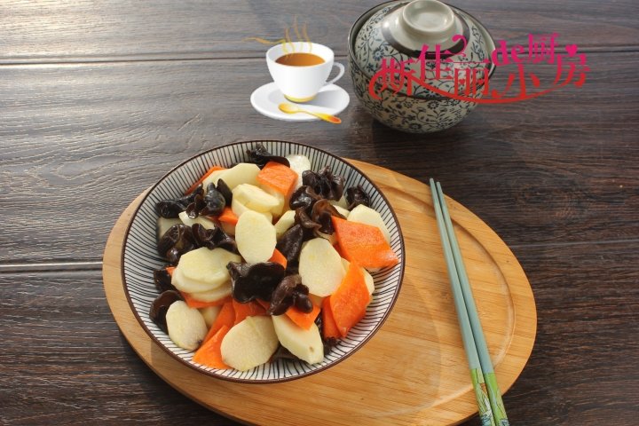 健脾养肺的菜、推荐【木耳胡萝卜炒山药片】5