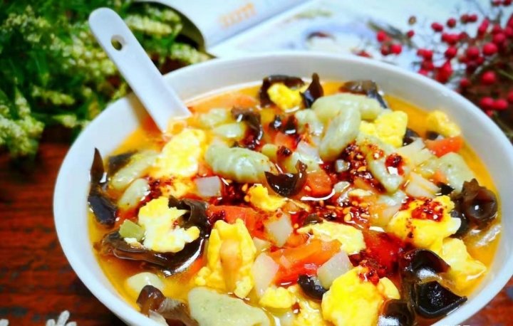 冬天来碗【绿麻食】劲道又好吃，养胃还抗饿15