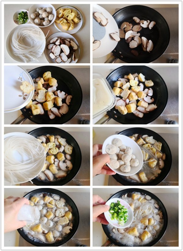 冬天【香菇豆腐泡粉丝炖鱼丸】这么做又鲜又香，比吃肉还爽4