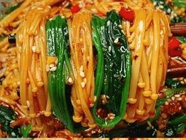 菠菜拌金针菇的功效-菠菜拌金针菇的做法13