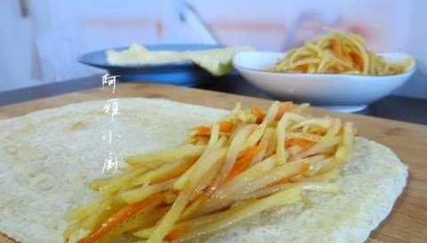 土豆丝卷饼怎么做-土豆丝卷饼的家常做法8