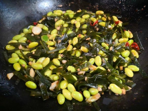 毛豆炒海带怎么做-毛豆炒海带的做法8