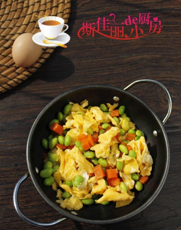 毛豆米炒鸡蛋怎么炒好吃-毛豆米炒鸡蛋的做法4