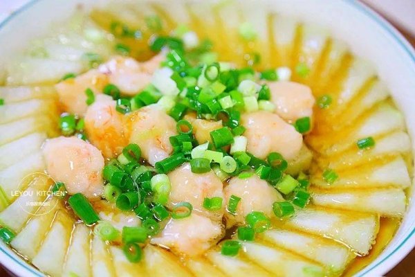 虾滑蒸冬瓜怎么做-虾滑蒸冬瓜的做法8