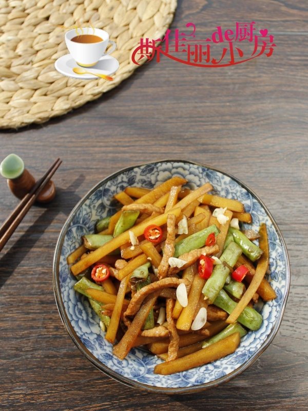 土豆四季豆炒肉丝怎么做-土豆四季豆炒肉丝的做法4