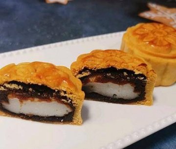 月饼里的麻薯怎么做-麻薯豆沙月饼的做法21