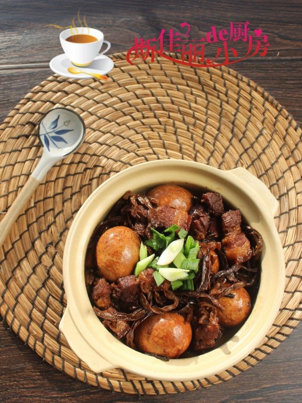 干豆角鸡蛋烧肉怎么做-干豆角鸡蛋烧肉做法5