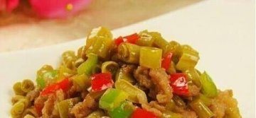 酸豆角炒肉末怎么炒好吃-...