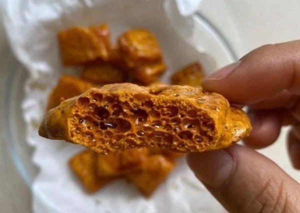 如何自制蜂窝糖-自制蜂窝...
