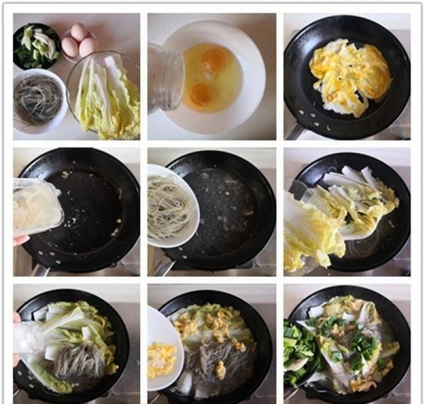 冬天娃娃菜怎么做好吃-粉丝鸡蛋娃娃菜做法2