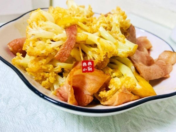 培根花菜怎么做好吃-培根花菜的做法1
