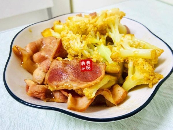 培根花菜怎么做好吃-培根花菜的做法6