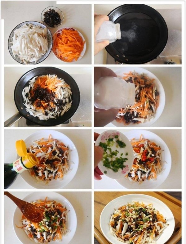 杏鲍菇可以做减肥餐吗-素拌杏鲍菇的做法2