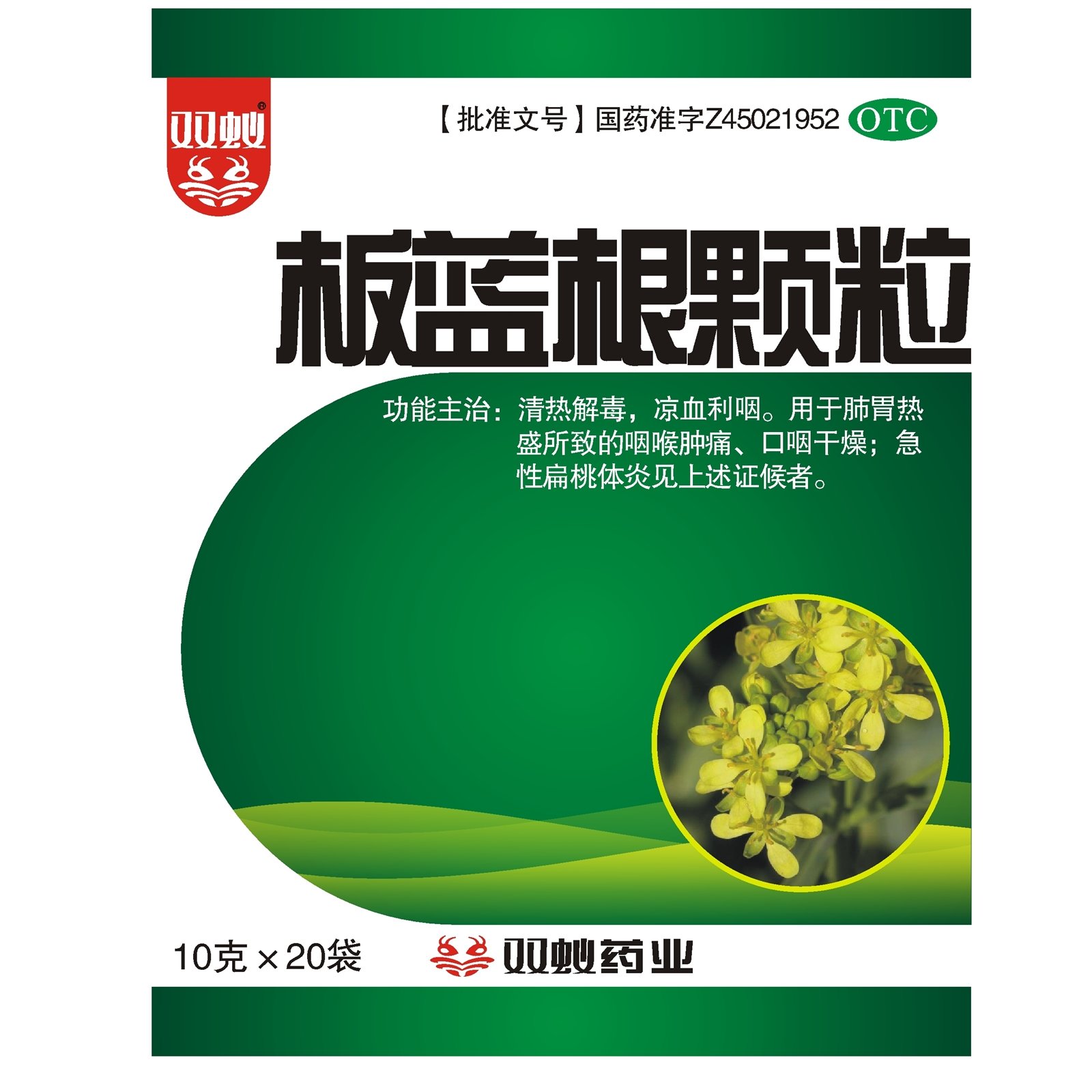 《广西双蚁 板蓝根颗粒》说明书