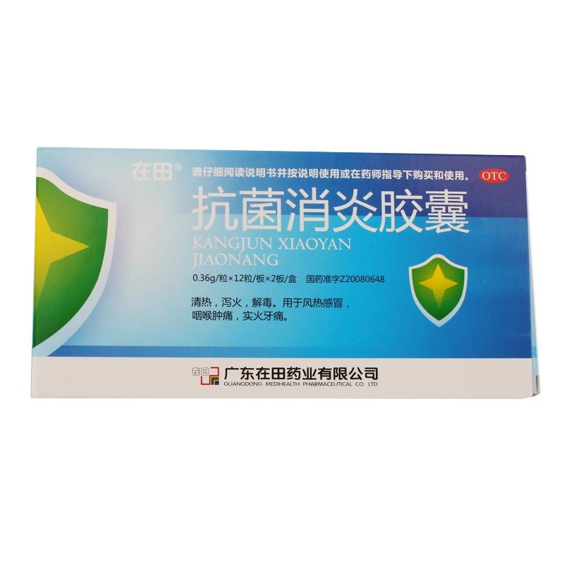 《广东在田 抗菌消炎胶囊》说明书