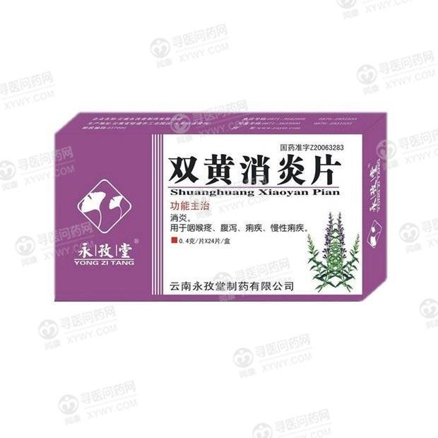 《云南永孜堂 双黄消炎片》说明书