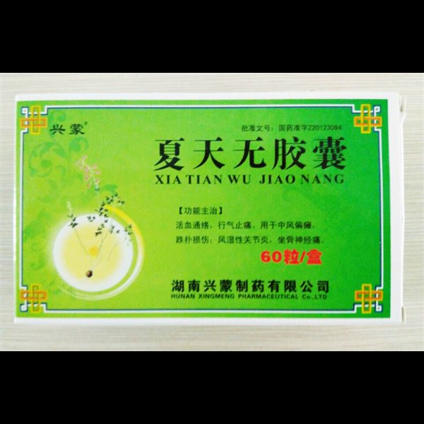 《湖南兴蒙 夏天无胶囊》说明书