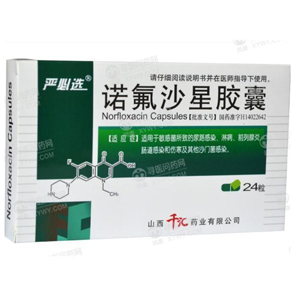 《山西千汇 诺氟沙星胶囊》说明书